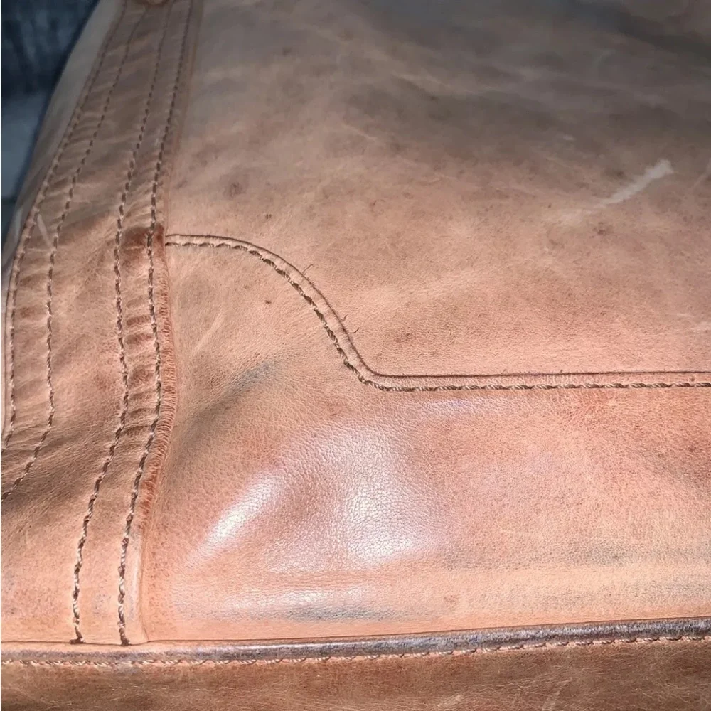 🤍🌷🤍FRYE MELISSA DISTRESSED LEATHER SHOULDER BAG Dusty Rose $388 - Picture 8 of 12